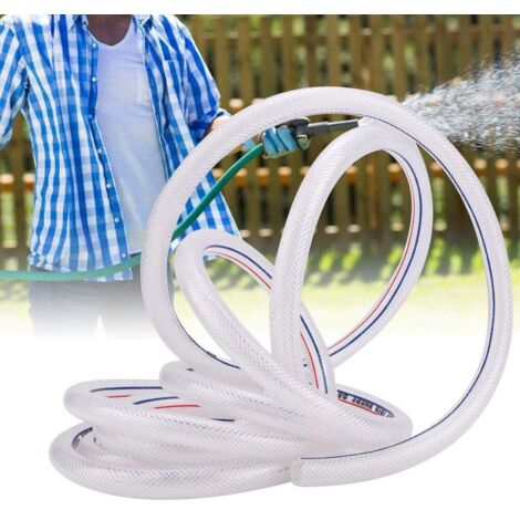 Tube tressé, Tuyau Clair Flexible de Tube tressé renforcé par PVC de 8/12mm pour l'irrigation de Jardin(8m) (1/5)