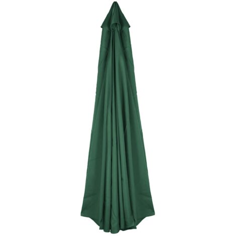 Parasol Extérieur 3M 8 Os côté Parapluie Loisirs Patio Parapluie Banane Parapluie Grand Soleil Parapluie Remplacement Parapluie sans Support (Vert foncé) (1/5)
