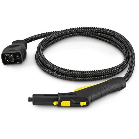 Flexible de raccordement 2,5m avec poignée et commutateur – Accessoire pour nettoyeur vapeur – Compatible modèles SG 4/2 Classic et SG 4/4 Karcher