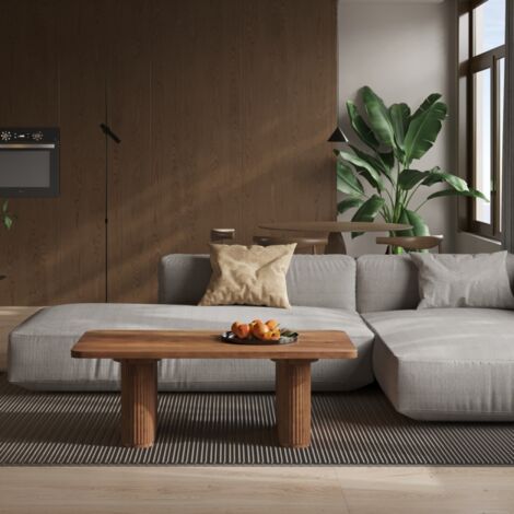 Table basse rectangle en bois de manguier JEANNE (1/5)