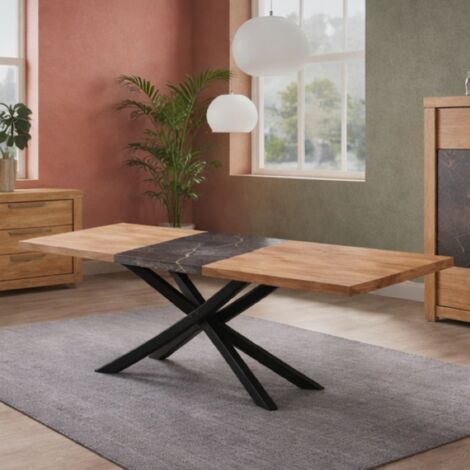 Table de salle à manger moderne avec allonge RACHA (1/4)