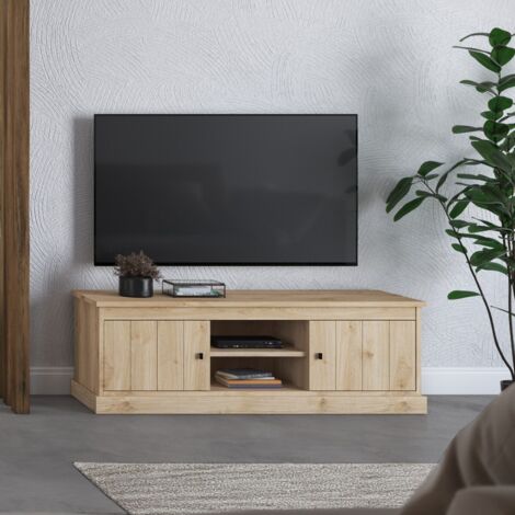 Meuble TV moderne en bois 2 portes VALENTINE (1/5)