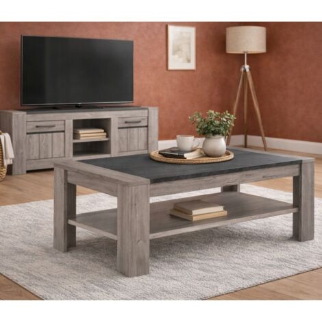 Table basse moderne rectangle grise MAYA (1/3)