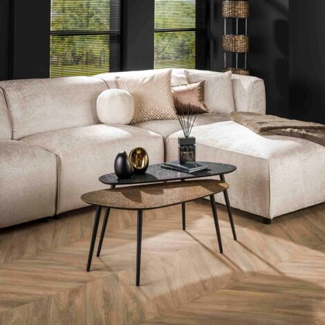 Table basse gigogne ovale en métal CILA (lot de 2) (1/4)