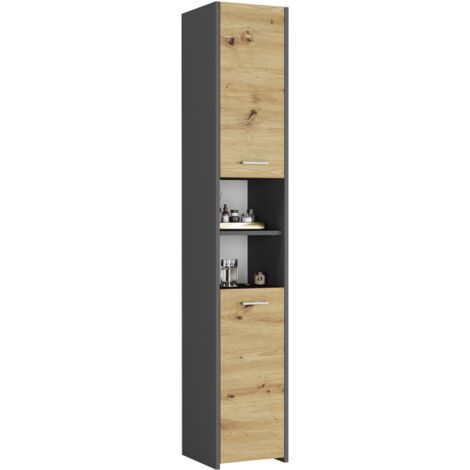 Badezimmerschrank Anthrazit Mix Artisan, 40 x 30 cm - Modern L-1