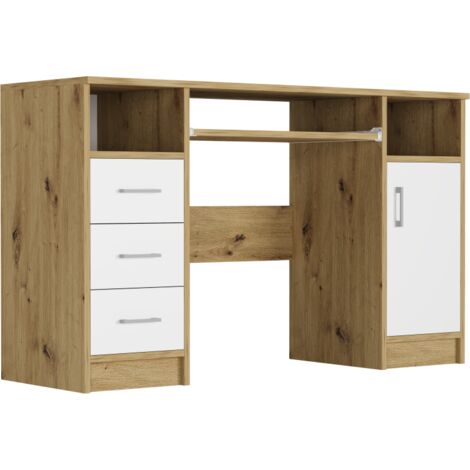 Schreibtisch mit Schrank und Schubladen Artisan Mix 120 x 50 cm - Modern N11