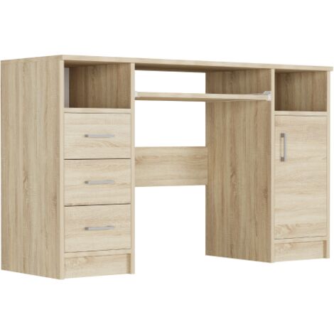 Schreibtisch mit Schrank und Schubladen Sonoma 120 x 50 cm Modern N11