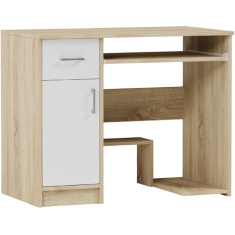 Kleiner Computer-Schreibtisch links Sonoma Mix 90 x 50 cm Modern N10