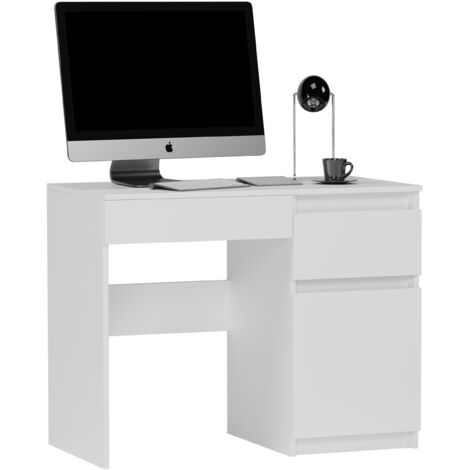 Schreibtisch mit Schubladen - Weiß - Modern - N31, 77 x 50 x 96 cm