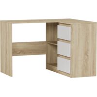Eckschreibtisch rechts mit Schubladen Sonoma Mix 112 x 87 cm Modern N4L