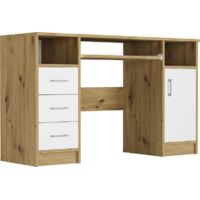 Schreibtisch mit Schrank und Schubladen Artisan Mix 120 x 50 cm - Modern N11
