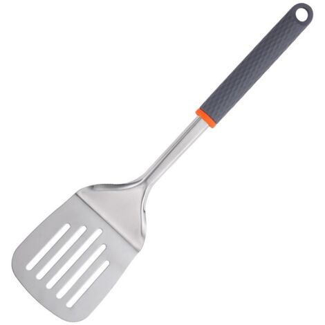 Spatule pour barbecue (36 cm) — Acier inoxydable, manche ergonomique compatible lave-vaisselle pour un nettoyage facile — Noir (1/4)