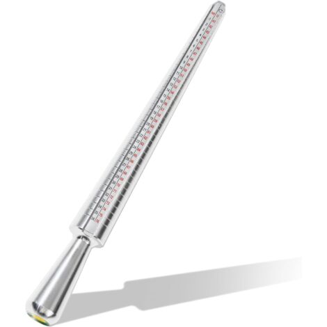 Baguette de mesure de taille de bague, baguette de mesure de taille de bague massive martelable, baguette de mesure de taille de bague en aluminium (1/3)