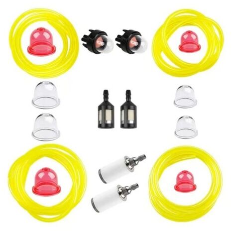 Tuyaux d'essence HUZTL n° 4 de 1,2 m (4 pieds) pour petits moteurs 2 temps, compatibles avec les tondeuses à gazon Poulan, Weedeater, Craftsman, Husqvarna et autres. (1/5)
