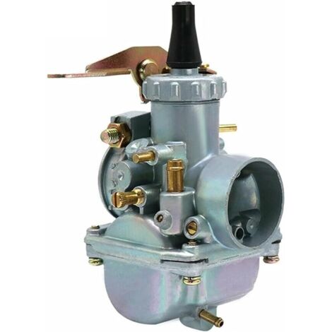 Carburateur de moto pour Mikuni VM20 à boisseau rond (compatible avec quads et Triumph Tiger Cub), avec tube d'admission de filtre à air en acier