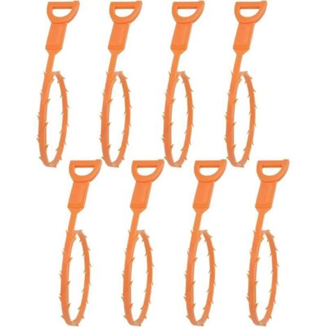 8 Pièces Outil de Débouchage D'évier, Drain Plastique Outils de Débouchage, Outil de Nettoyage de Déboucheur de Vidange, Nettoyeur de Serpent D'évier, Opération Facile, pour Evier, Plomberie (1/4)