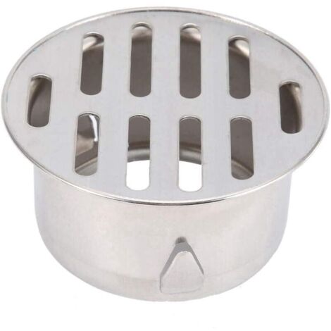 Siphon de Sol en Acier Inoxydable. Couvercle de Grille Rond Anti-Blocage Rond. Crépines de Vidange de Balcon pour Salle de Bain. Cuisine. Salle de Bain