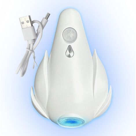 Veilleuse WC LED avec détecteur de mouvement Lampe WC étanche, rechargeable par USB, 7 couleurs (blanche)