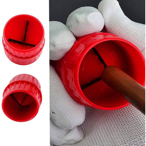 2 pack Ebavureur Cuivre. Ebavureur Multicouche Universel avec Lames en acier trempé Lame Durable pour Tuyaux en Cuivre Aluminium Laiton PVC Xtérieur 5mm-38mm Interieur: 3mm-38 mm (1/4)