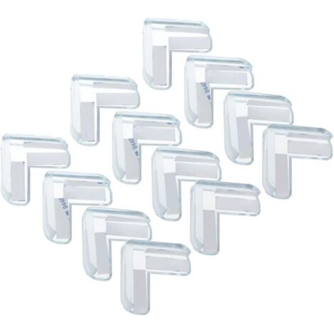 12 Pièces Protections d'angle Anti-Collision Protections d'angle de Meubles protège-Coins Transparents pour Tables gardes de Coin pour Enfants Protections d'angle pour bébé (1/4)