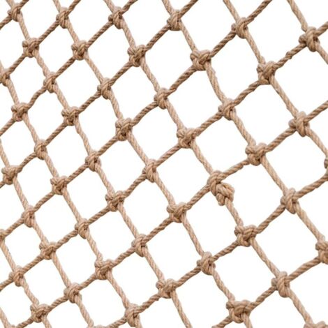 1 x 1m Filet Protection Chanvre Filet en Corde de Chanvre for Enfants Cloison de Séparation Bâche de Protection Escalade en Plein Air Hamac Balançoire