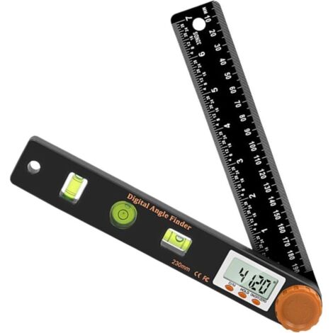 Règle d'angle d'angle numérique Protractor Jauge d'angle de 7 pouces de 230 mm avec écran LCD. 4 en 1 Règle de rapporteur numérique pour charpentiers. carpenter (1/5)