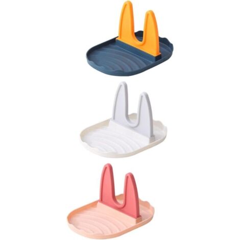 Support de Couvercle de Cuisine de Fabrication Exquise 3 Pièces Support de Couvercle de Casserole Repose-fourchette pour L'organisation de (1/5)