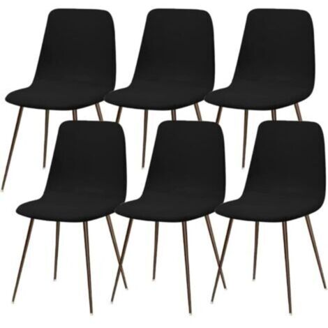 Lot de 6 housses de chaise lavables en polyester et spandex – Taille universelle – Protection contre taches et usure – Décoration scandinave (1/5)