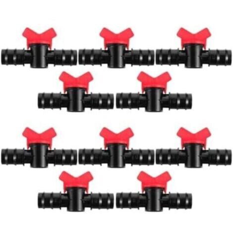 10 Pièces Vanne Capillaire Droite vanne d'arrosage Valve d'irrigation en Plastique Tuyau Accessoires raccords d'irrigation vanne d'irrigation Goutte à Goutte par (1/5)