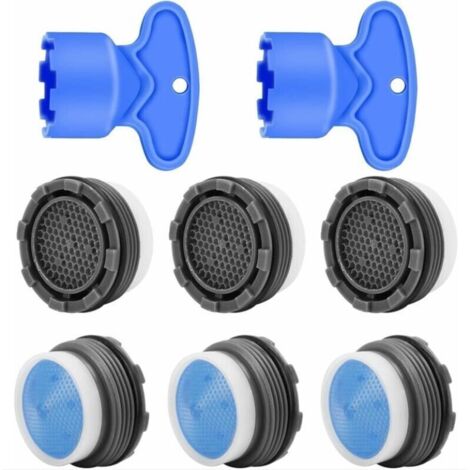 Mousseur Robinet M18. 6 Pièces Aerateur Robinet Economie Eau Avec Filtre. Aérateur de Robinet avec 2 Clé Robinet pour Robinet Lavabo de Salle de Bain et Cuisine (1/4)
