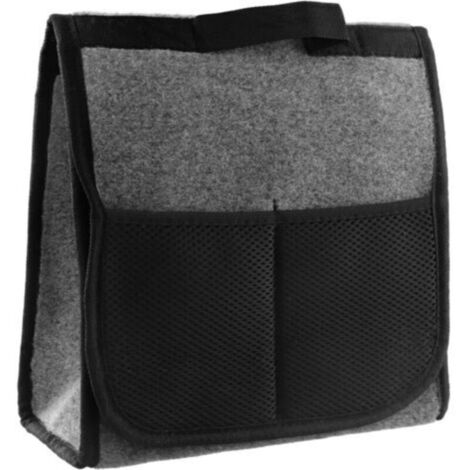 Sac de Coffre Voiture Spacieux et Confortable. Organisateur de Rangement en Feutre avec Fermeture Velcro Toolbag Taille Sac de Rangement Noir pour Coffre de Voiture Accessoire Utilitaire (1/4)