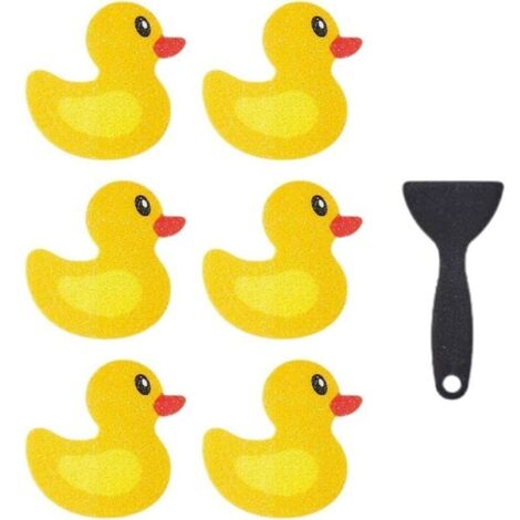 6 Autocollants Antidérapants pour Baignoire et Douche avec Raclette (env. 9.91 x 5.84 ) (1/4)