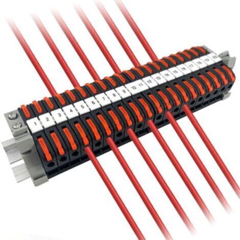 20 pièces Bornier Rail Din Electrique. Domino Electrique. Cosses Electriques a Sertir. Raccord Rapide Electrique. 0.08-4 mm² Compact Borne de Connexion électrique. pour Fils Solides. et Flexibles (1/5)
