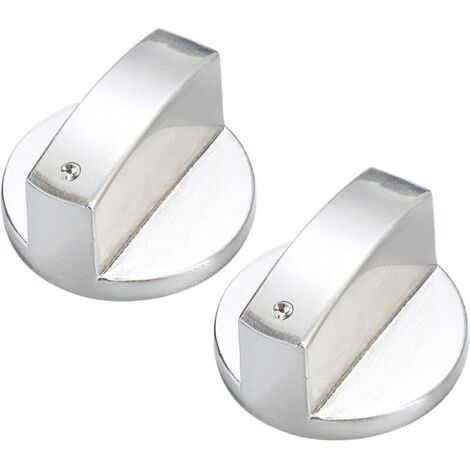 2 Pièces Bouton de Gaz.Bouton de Commande Universel.outon Cuisinière à Gaz.Boutons de Commande en Métal.pour cuisinière à gaz cuisinière cuisinières et plaques de Cuisson(Argent) (1/4)