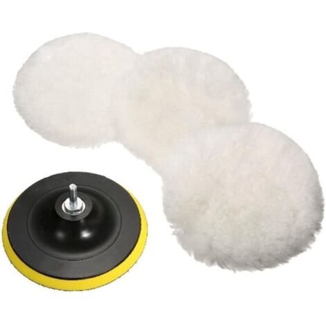 Kit de tampons de polissage professionnels 5 pièces 5 pouces 125mm avec adaptateur de foret M10 pour le ponçage. le polissage. le cirage et le vernis d'étanchéité de voiture (1/4)