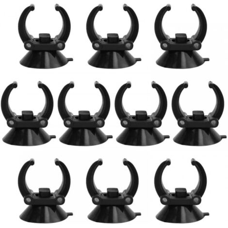 10 PCS Ventouses Chauffantes pour Aquarium. Lampe de Plongée Ventouse Gel de Silice Ventouse avec Clips pour Fish Tank (1/5)