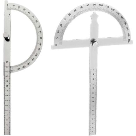 Raporteur angle.Règle d'angle rapporteur.Rapporteur d'angle en métal.0-180 ° Goniomètre d'angle.0-180 Degrés Rapporteur d'angle en acier inoxydable.règle d'angle réglable en acier inoxydable (1/4)