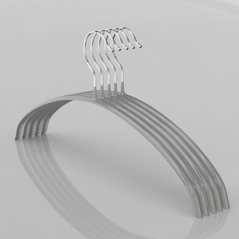 (40×20×2)Lot de 10. 40 . Argent.Gain de Place. Arrondi. idéal pour Les T-Shirts et Les Pull-Overs. Crochets Rotatifs à 360°. Revêtement Antidérapant (1/4)