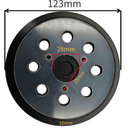 Plateau de Ponçage 125mm Disques de Ponçage à 8 Trous patin Ponceuse (1/4)