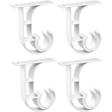 Support de tringle à rideau de plafond. supports de tringle à rideaux blancs très résistants. en alliage d'aluminium. support de tringle à rideaux avec boucle en plastique. supports de plafond (1/5)