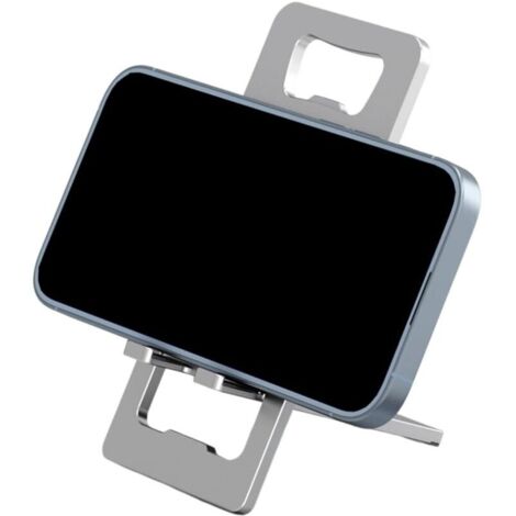 1Pcs Support Téléphone Portable.Support Pliable en Aluminium Ajustable Porte Smartphone Voyage Accessoires Bureau Compatible avec iPhone 16 15 14 13 Pro Max Samsung S24 S23 Ultra A53 Kindle-Gris