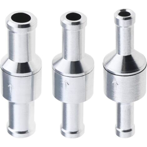 3pcs Clapet Anti-retour Unidirectionnel en Ligne 6mm 8mm 10mm Vanne en Aluminium pour Tuyau d'eau Essence Biodiesel Liquide de Refroidissement Pompe à Pression d'eau Accessoires (1/5)
