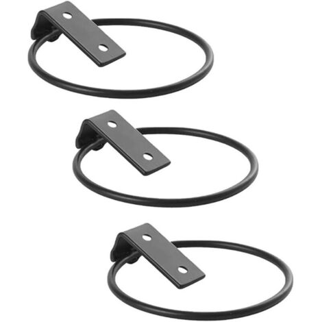 Lot de 3 supports muraux pour pot de fleurs en fer pour intérieur et extérieur (1/5)