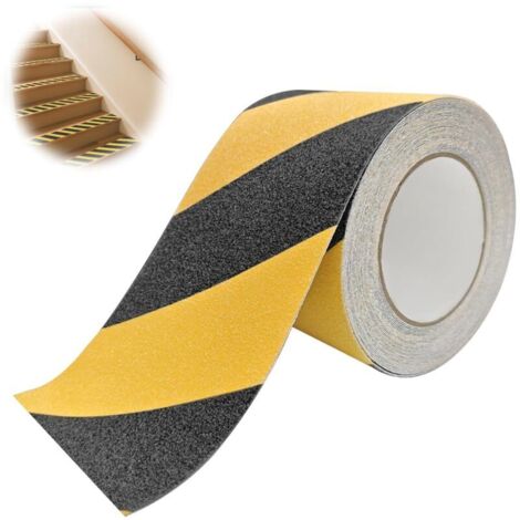 Ruban Antidérapant Jaune Noir 10x10m Bande Antidérapante Escalier Rubans Adhésif Antidérapant Extérieur Intérieur Bande Sécurité Ruban Autocollant Anti-Dérapante pour Marches Anti Slip Tape