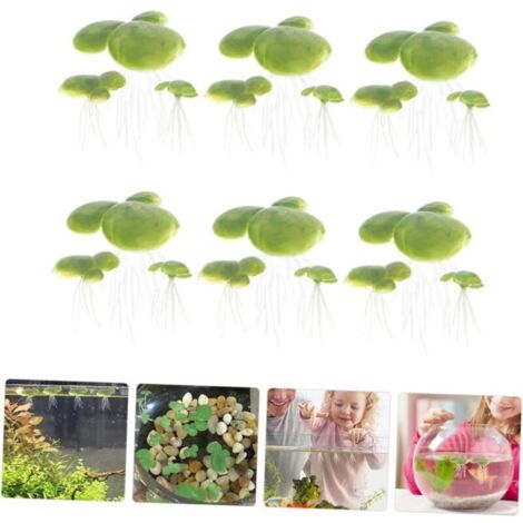 6 Pcs Lentilles d'eau Artificielles Ornement De Nénuphars Flottante pour Aquarium Plantes Artificielles De Lentilles Deau Algue Plastique Fournitures De Conteneurs (1/5)