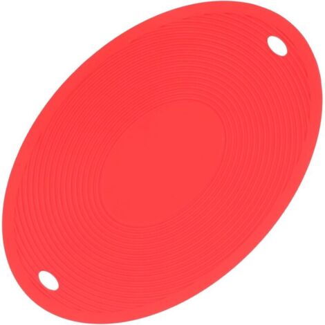 Dessous de Plat Antidérapant Oval XL en Silicone Épais Rouge. Résistant la Chaleur. pour Casseroles et Poêles. Accessoire la Cuisine. Protection Table.30x20 (1/5)