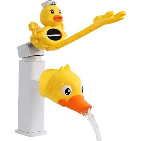 Extension Robinet pour Enfant 1 Pièces Robinet de rallonge Robinet de rallongeRallonge de Robinet Design en Forme de Canard réglable Plus Pratique pour les Tout-petits pour se Laver les Mains (1/5)