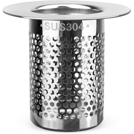 55 × 5 Attrape Cheveux Douche. Filtre Cheveux Douche. Acier Inoxydable Filtre Lavaboe. Bonde Baignoire. pour Cuisines. Salles de Bains. Balcons (Argent) (1/5)