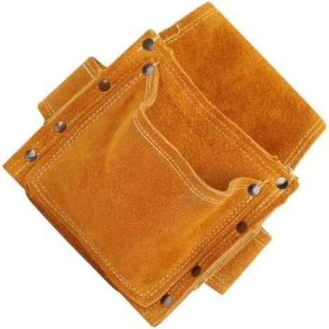 180x140x70(mm) Multifonctionnel Outil Poche Poche Ceinture Sac À Outils Épaissi Outil Taille Sac Peau De Vache Matériel Outil De Stockage (1/3)