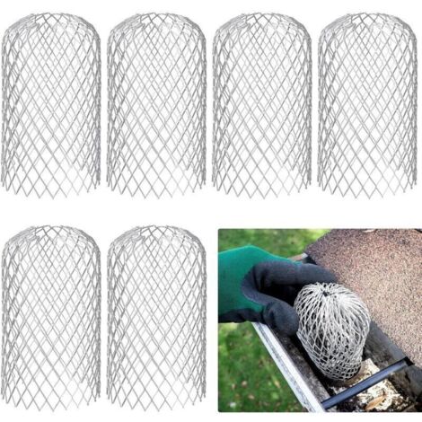 6Pièces Crapaudine de Gouttière. Aluminium Filtre Gouttiere. Grille Gouttiere Facile à Installer. Raccords de Gouttière pour Prévenir Les Obstructions par Les Feuilles. la Boue et Les Débris (1/5)